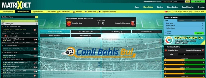Matrixbet Canlı Bahis