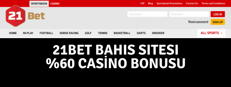 21Bet Casino Yatırım Bonusu