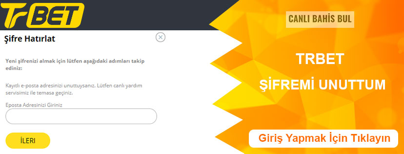 Trbet Şifremi Unuttum