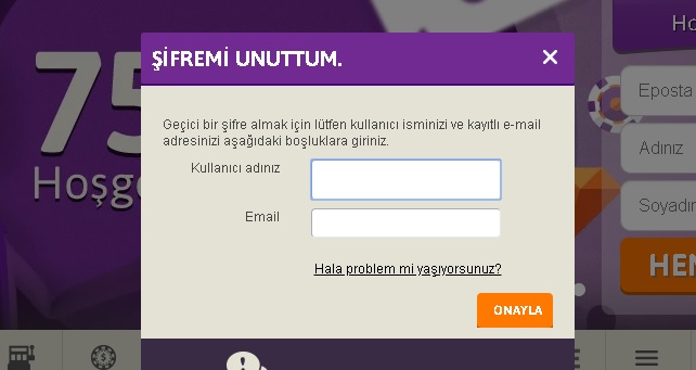 mroyun şifremi unuttum