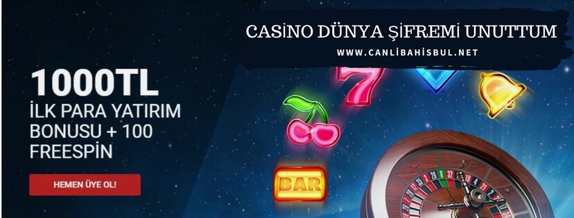 Casino Dunya şifremi unuttum