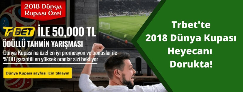 Trbet Dünya Kupası Bonusları 2018