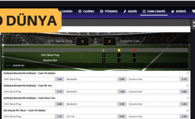Casinodunya canlı bahis maç sonuçları